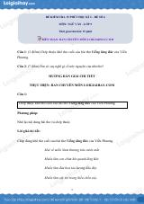 Đề kiểm tra 15 phút Văn 9 - Đề số 6